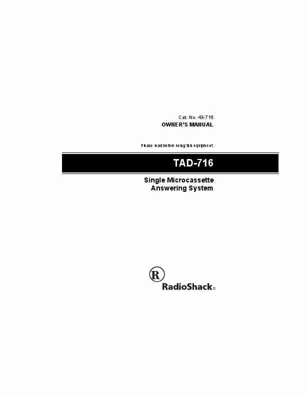 Radio Shack Answering Machine TAD-716-page_pdf